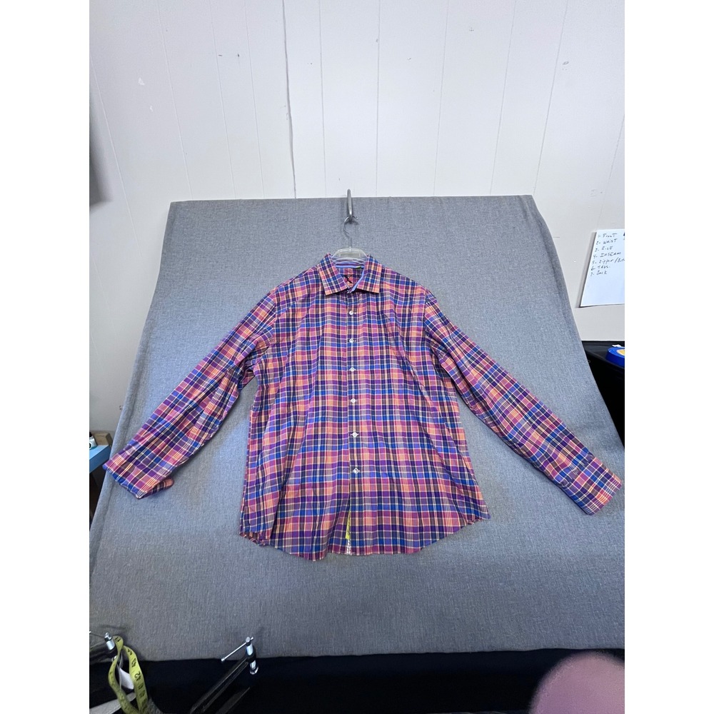 Robert Graham Mens 2XL Plaid Long Sleeve Button Down Shirt Multi-Color Classic